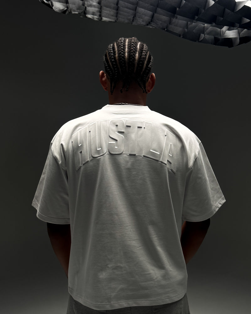 Embossed Blank Tee - White