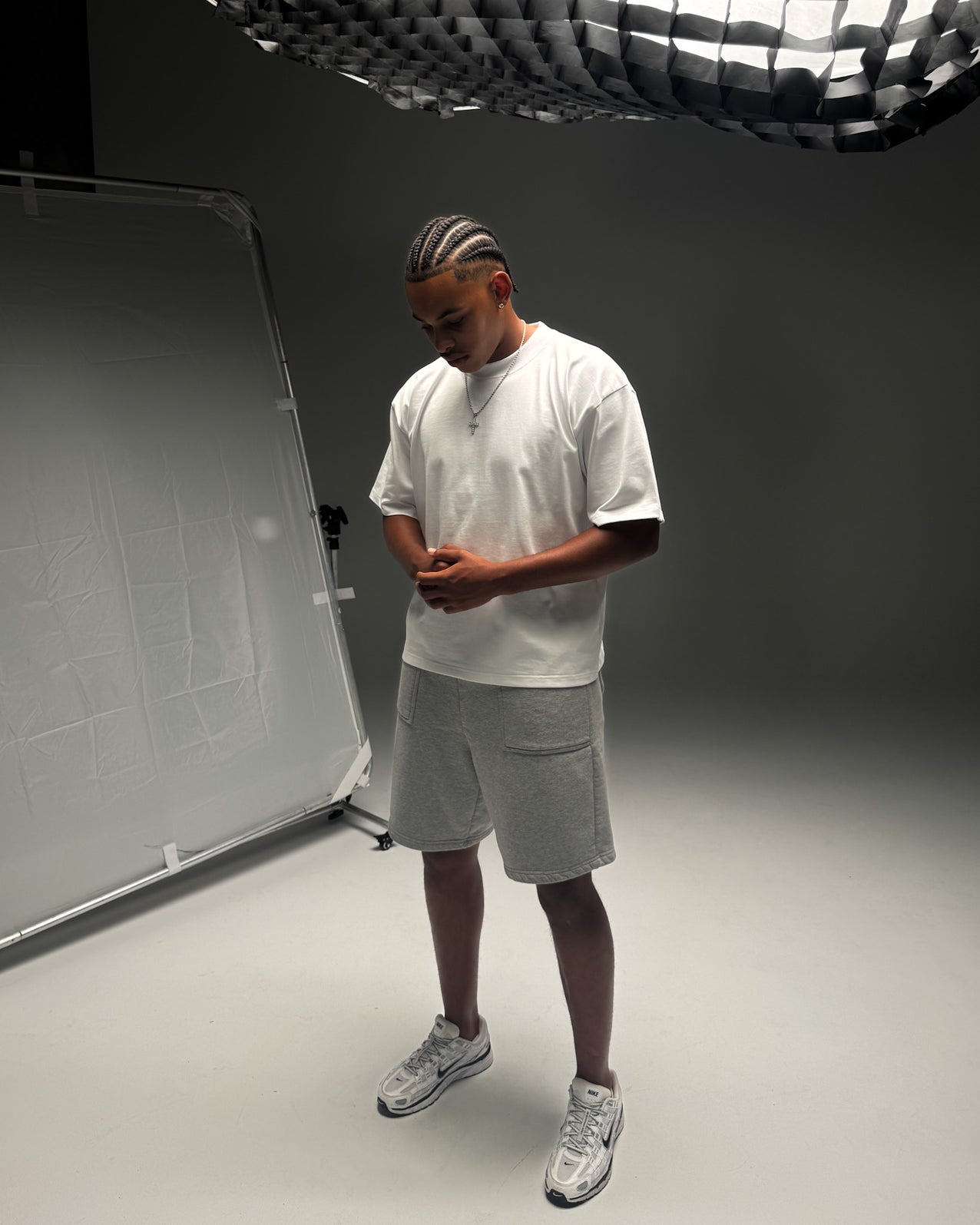 Embossed Blank Tee - White