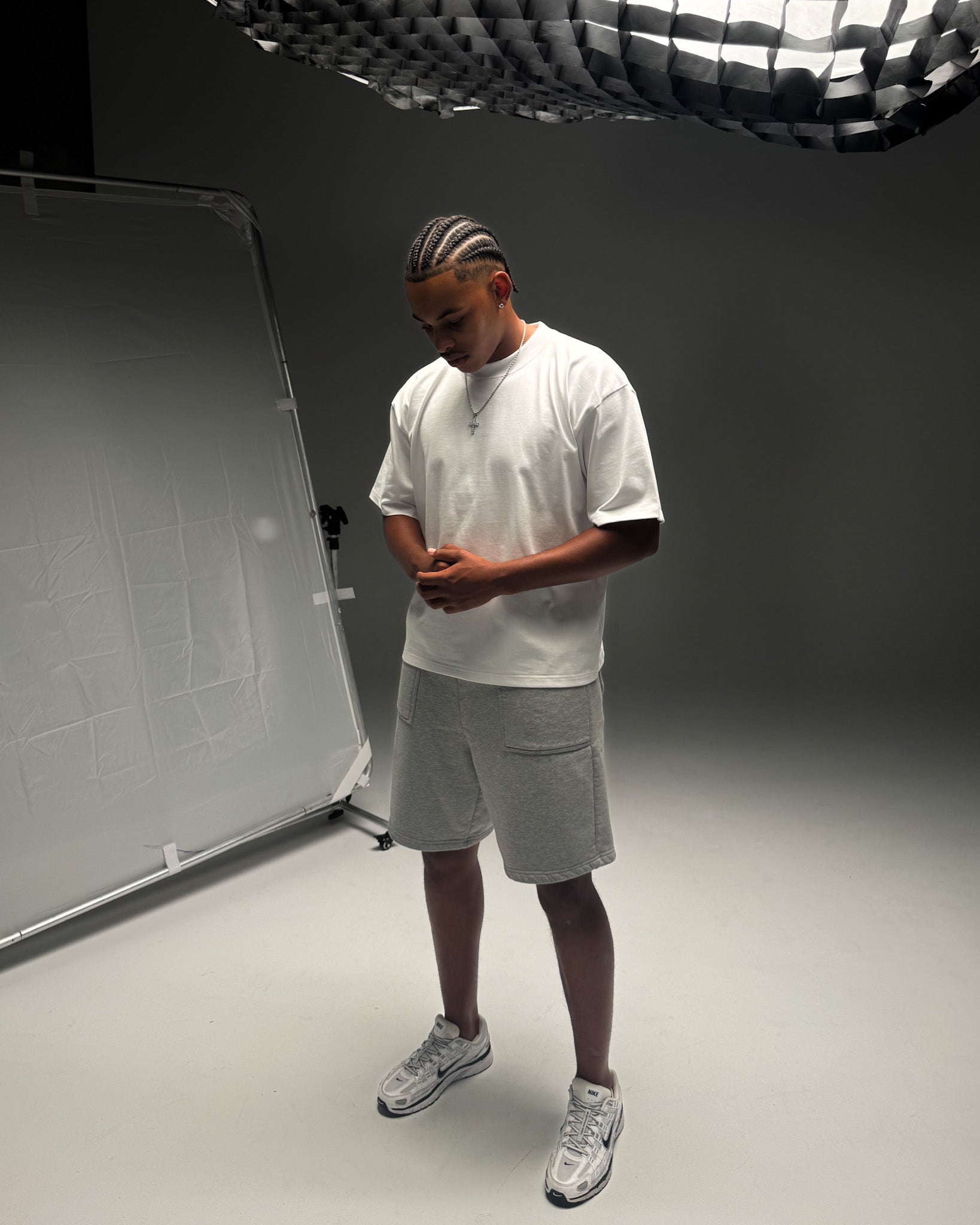 Embossed Blank Tee - White