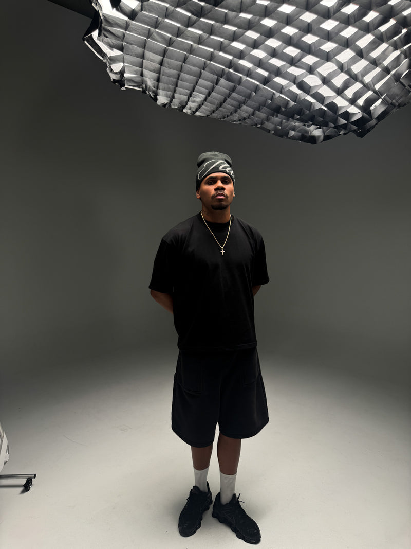 Embossed Blank Tee - Black