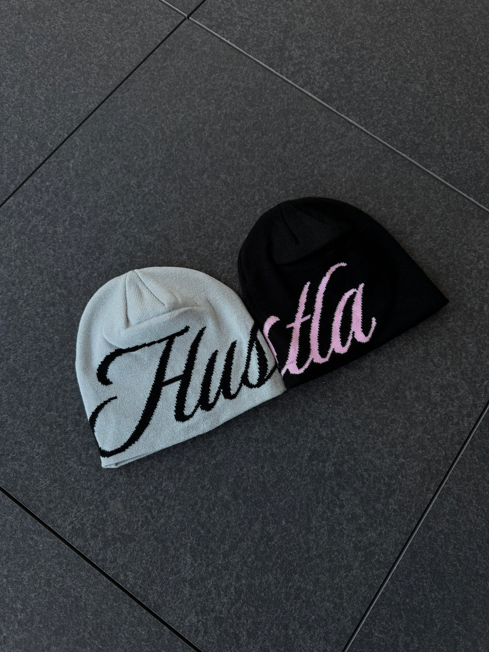 Signature Beanie - Black & Pink