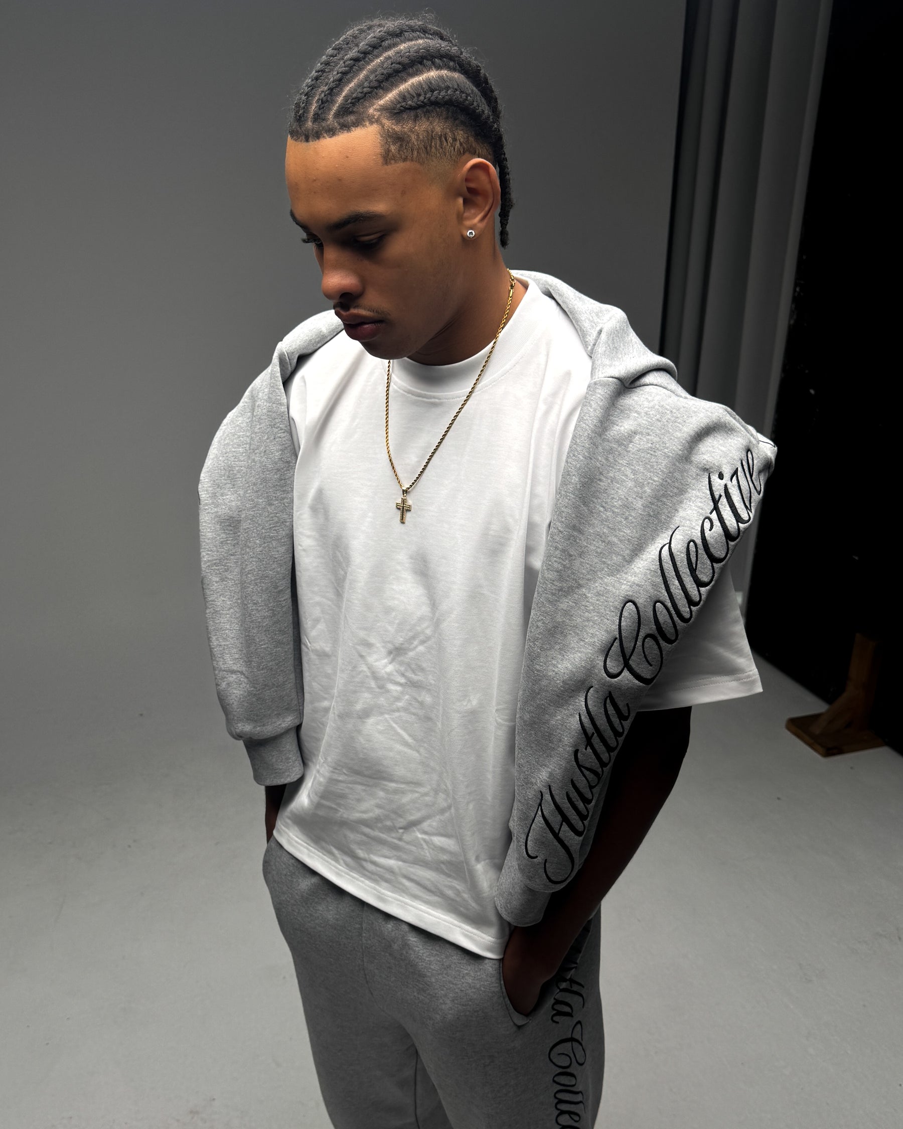 Embossed Blank Tee - White