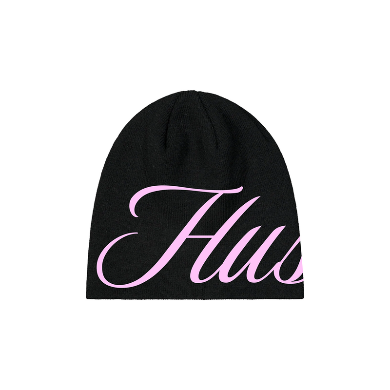 Signature Beanie - Black & Pink