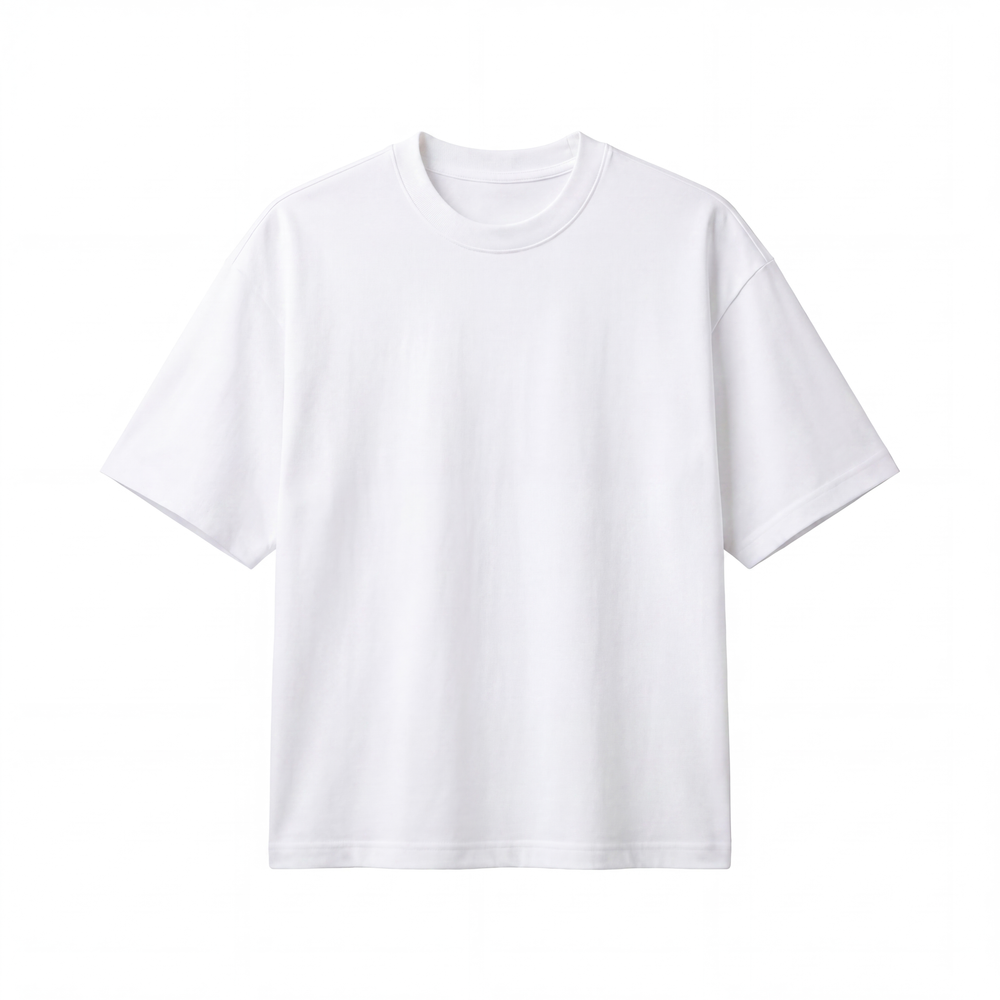 Embossed Blank Tee - White