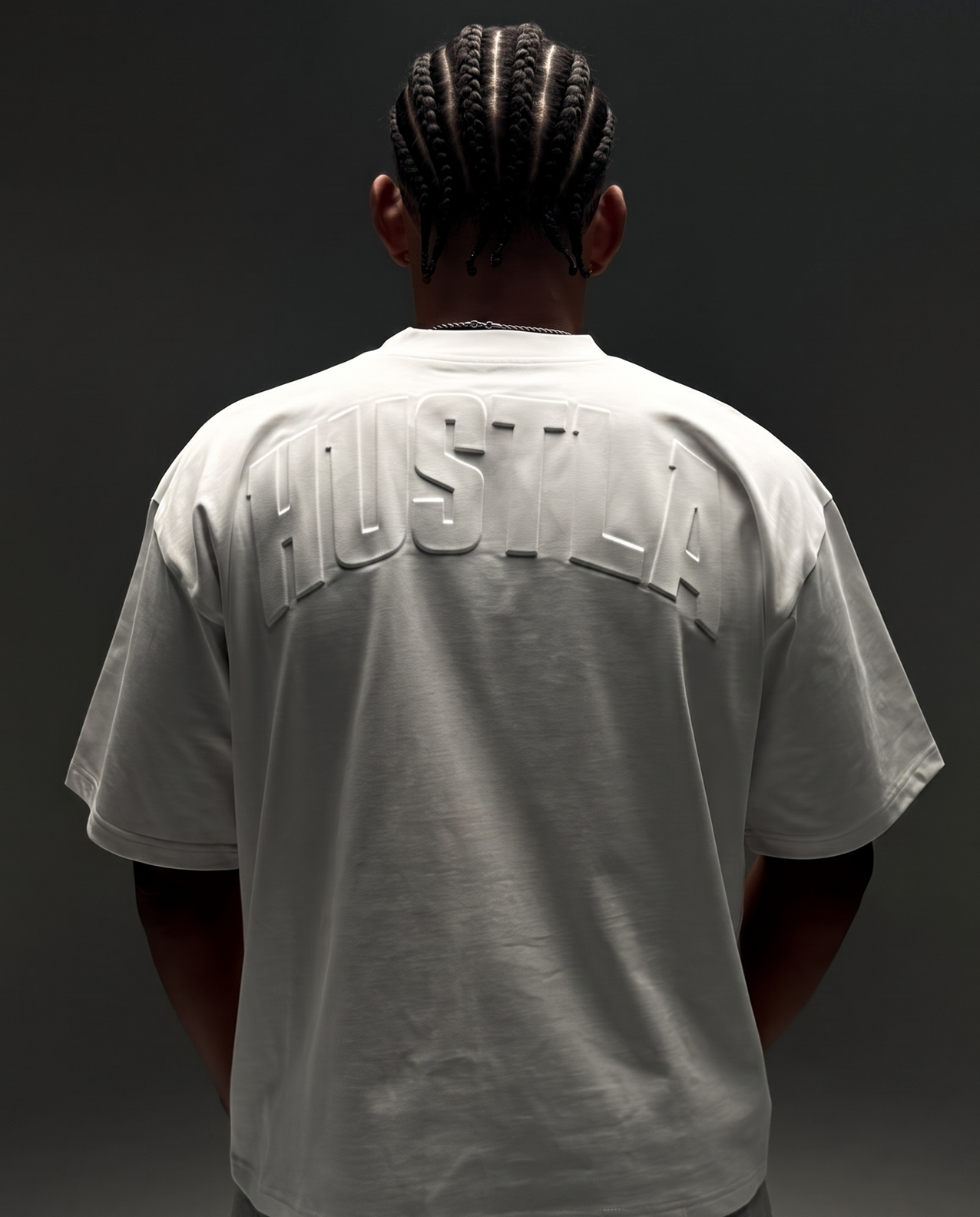 Embossed Blank Tee - White