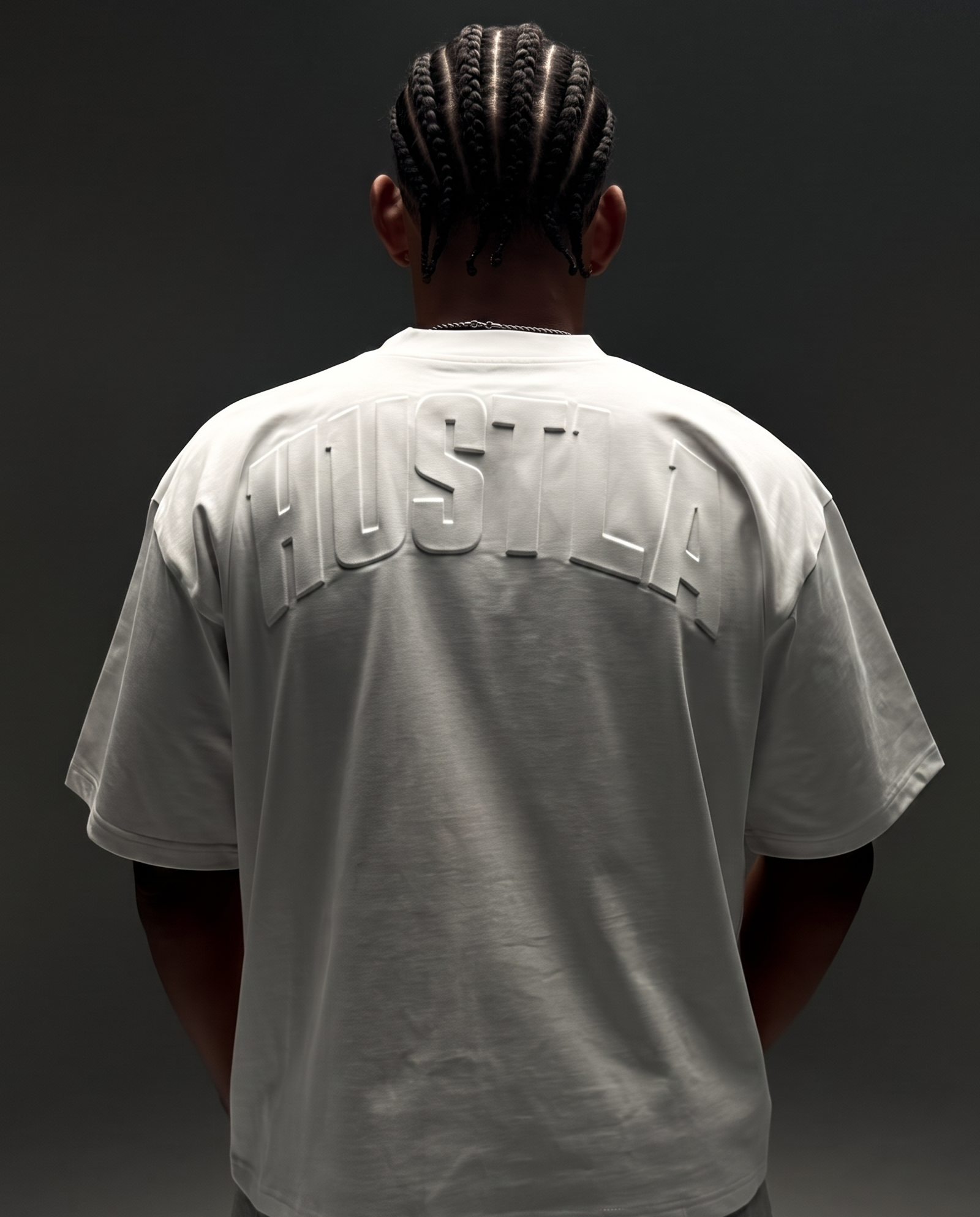 Embossed Blank Tee - White