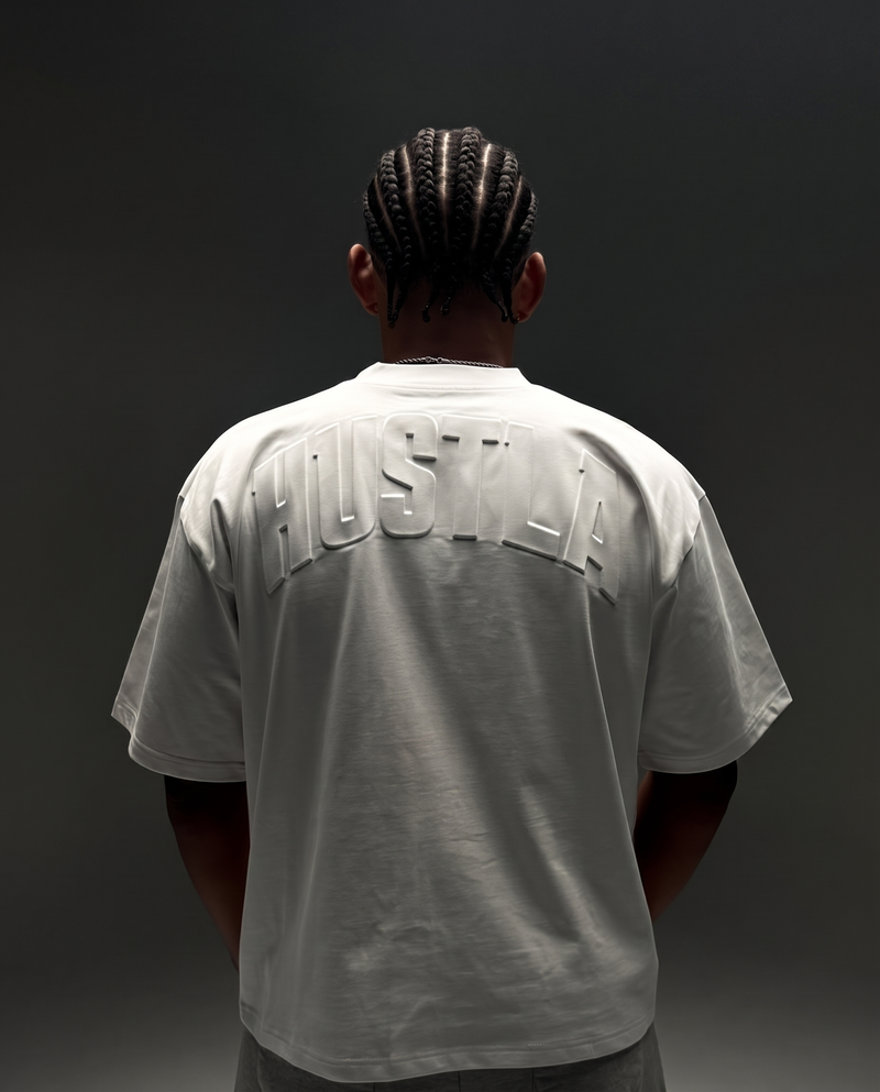 Embossed Blank Tee - White